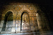 Bagan Myanmar. Abeyadana temple, Myinkaba. Mural paintings. 